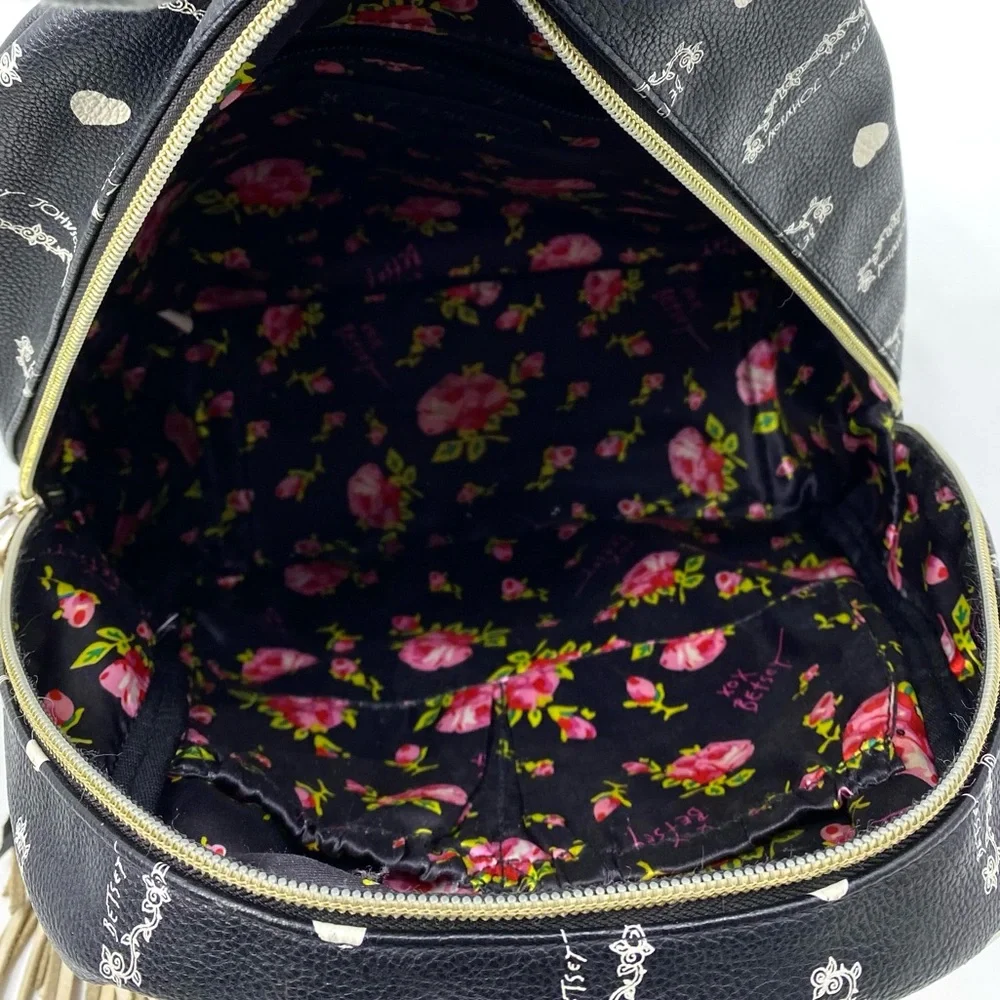 πSALEπ Betsey Johnson Floral Tassel Backpack - Picture 6 of 9
